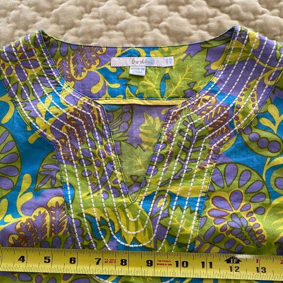 Boden Embroidered Split Neck Tunic - US 2 - Picture 10 of 11